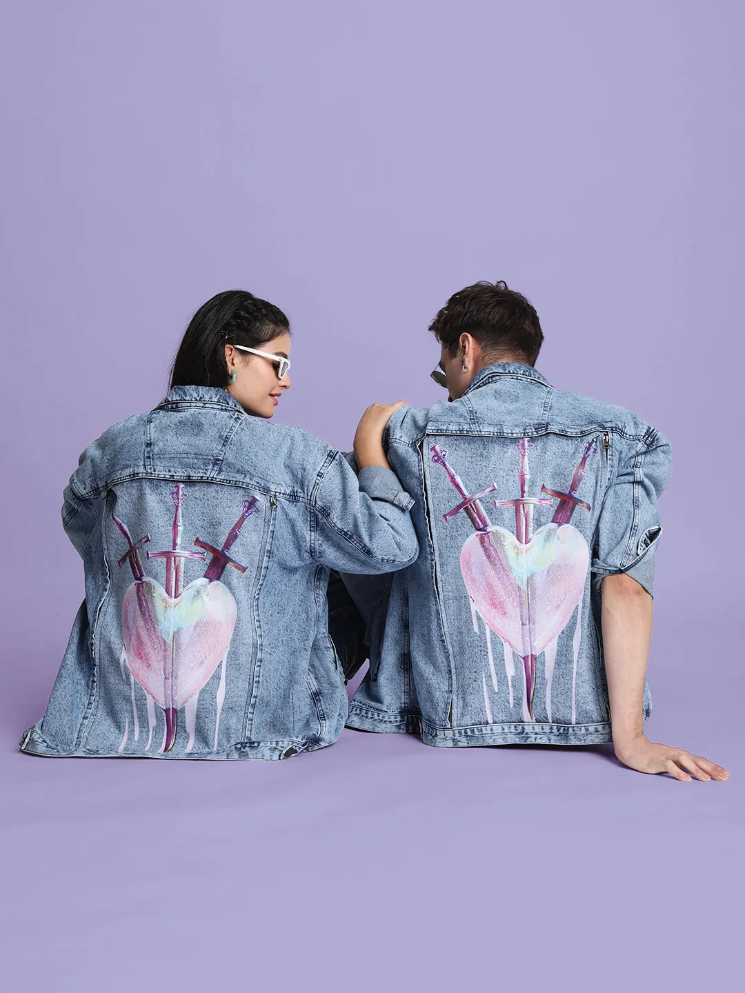 Mood Switch Printed Denim patch for Jackets