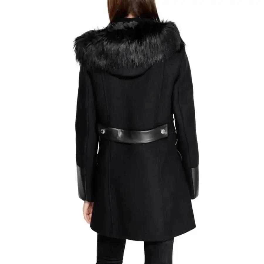 Morgan De Toi Women's Black Hooded Jacket With Pockets