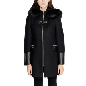 Morgan De Toi Women's Black Hooded Jacket With Pockets