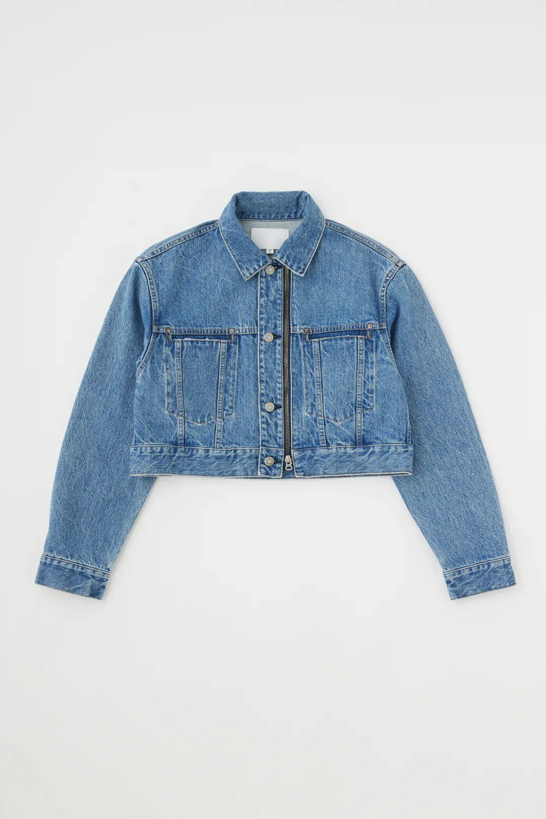 Moussy Vintage Bayview Zip Cropped Jean Jacket
