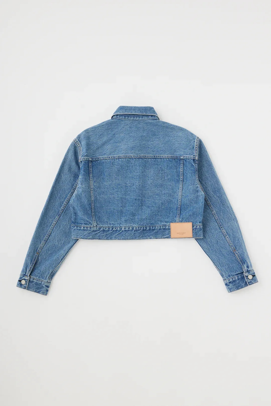 Moussy Vintage Bayview Zip Cropped Jean Jacket