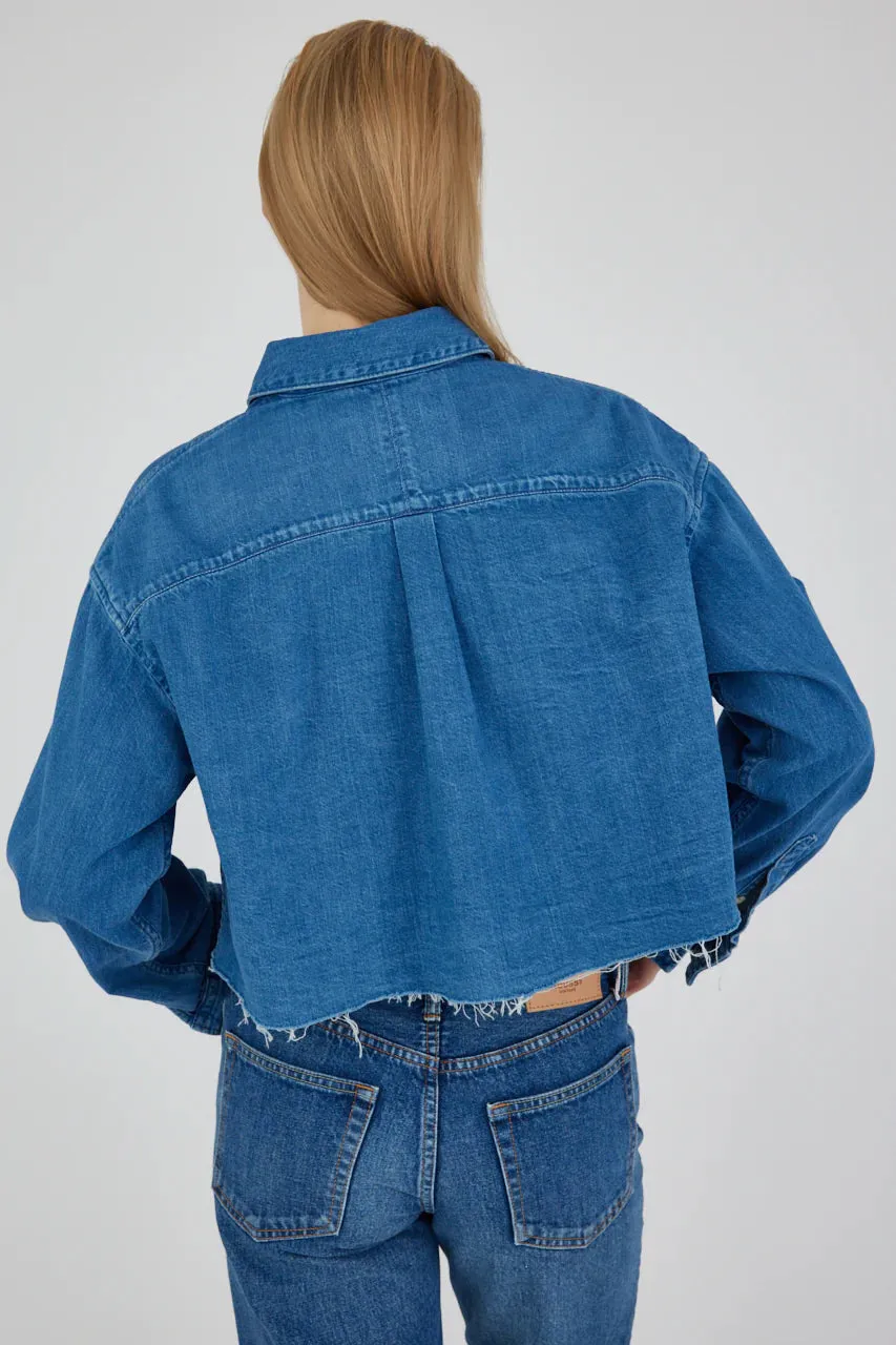 Moussy Vintage Nashboro Cropped Jean Shirt