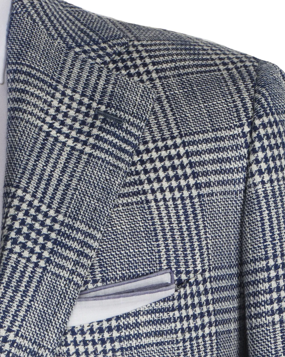 Navy Blue and White Prince of Wales Sportcoat