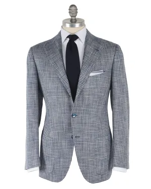 Navy Blue and White Prince of Wales Sportcoat