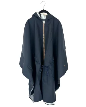Navy Blue Poncho With Bungee Belt - Size 6/8