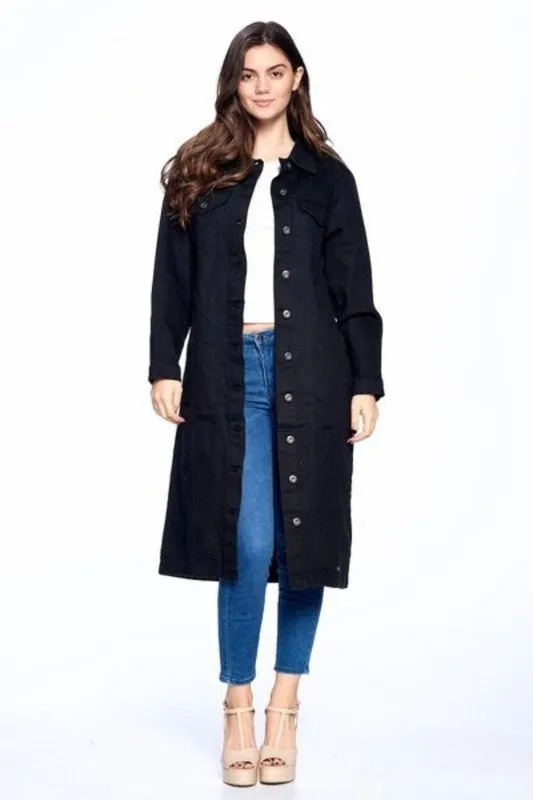 NON-STRETCH THREE QUARTER DENIM JACKET