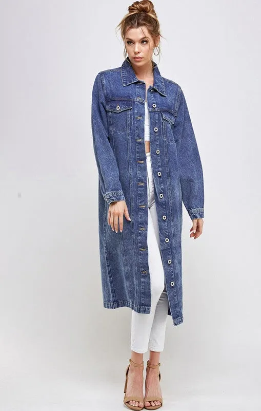 NON-STRETCH THREE QUARTER DENIM JACKET