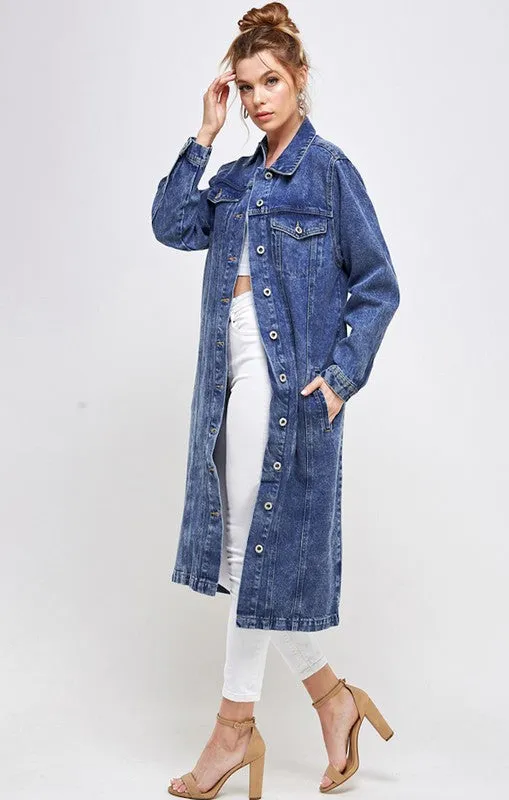 NON-STRETCH THREE QUARTER DENIM JACKET