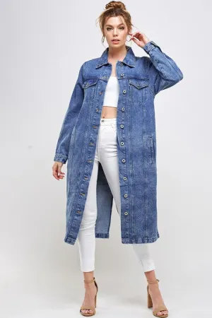 NON-STRETCH THREE QUARTER DENIM JACKET