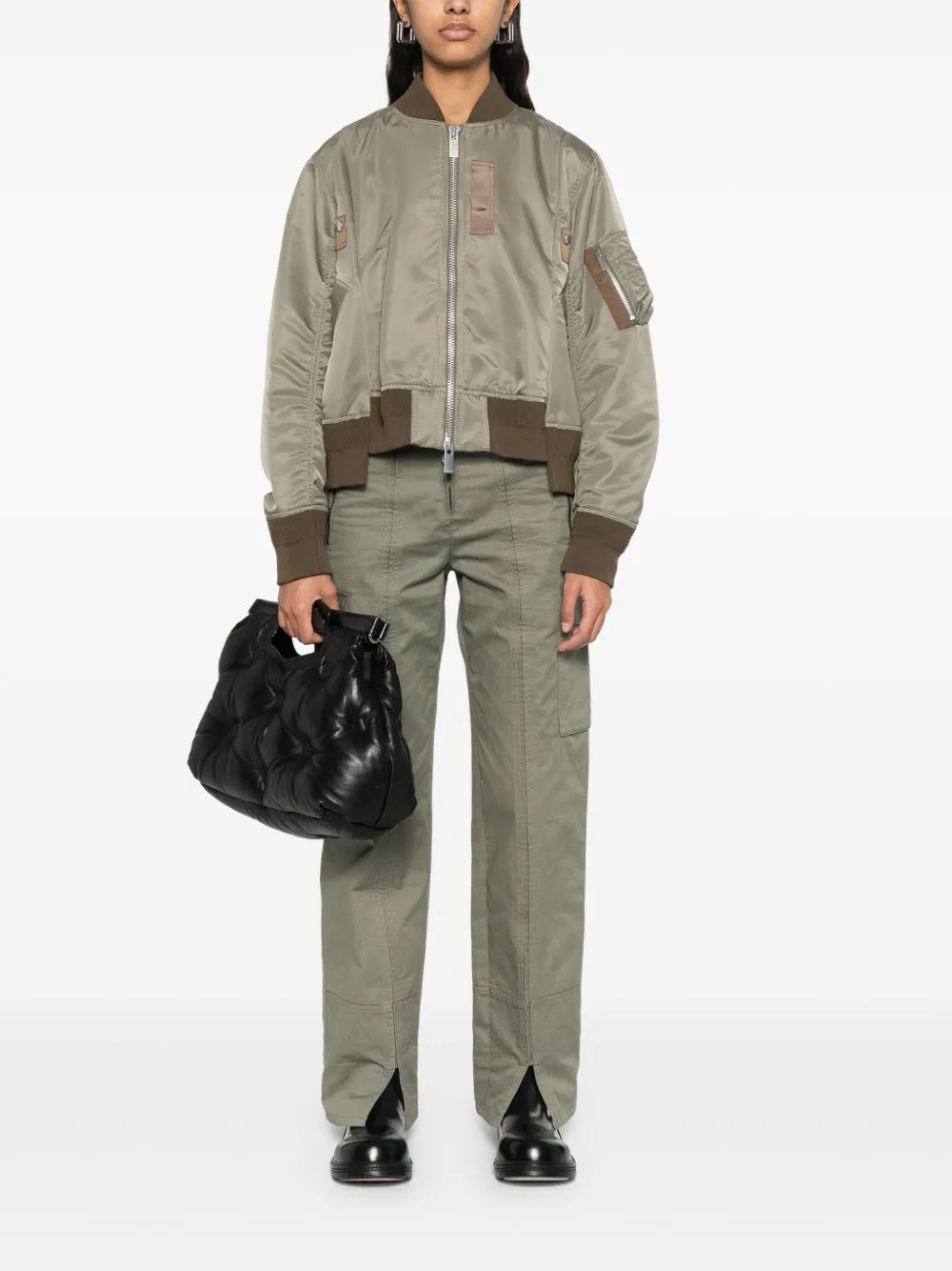 Nylon bomber jacket