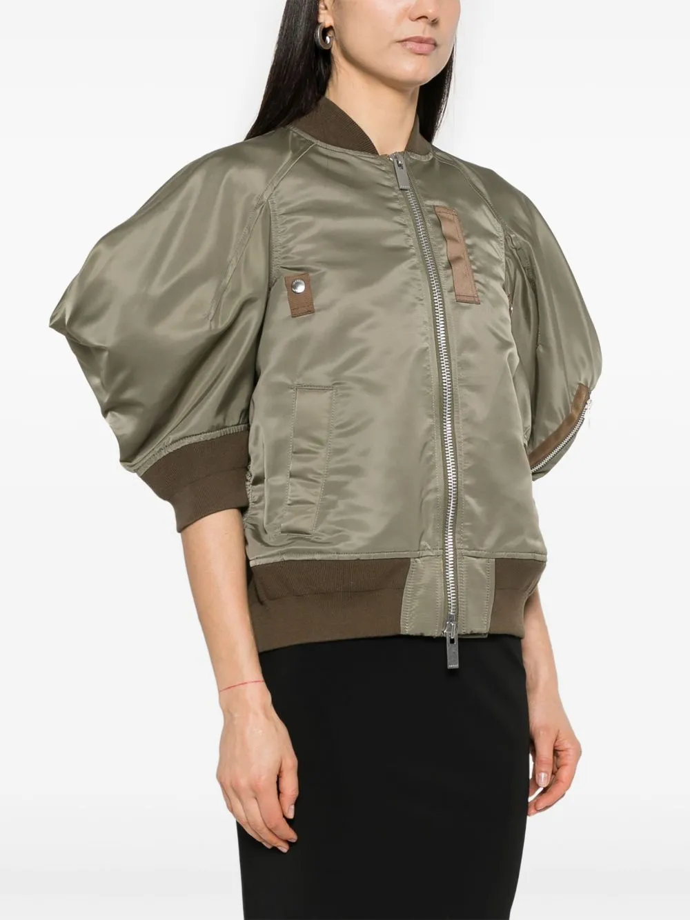 Nylon bomber jacket