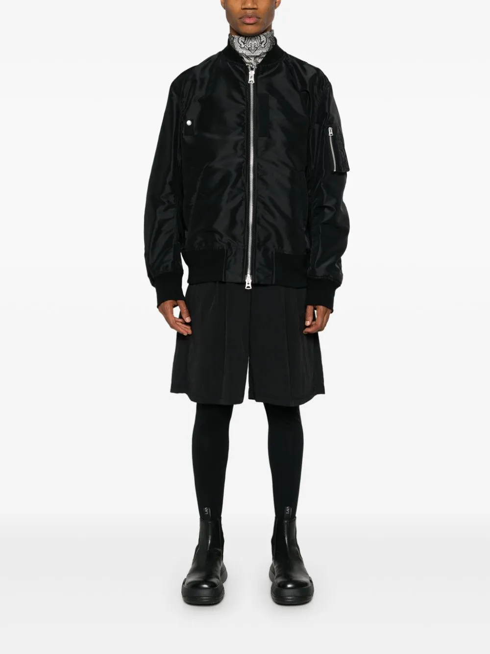 Nylon bomber jacket