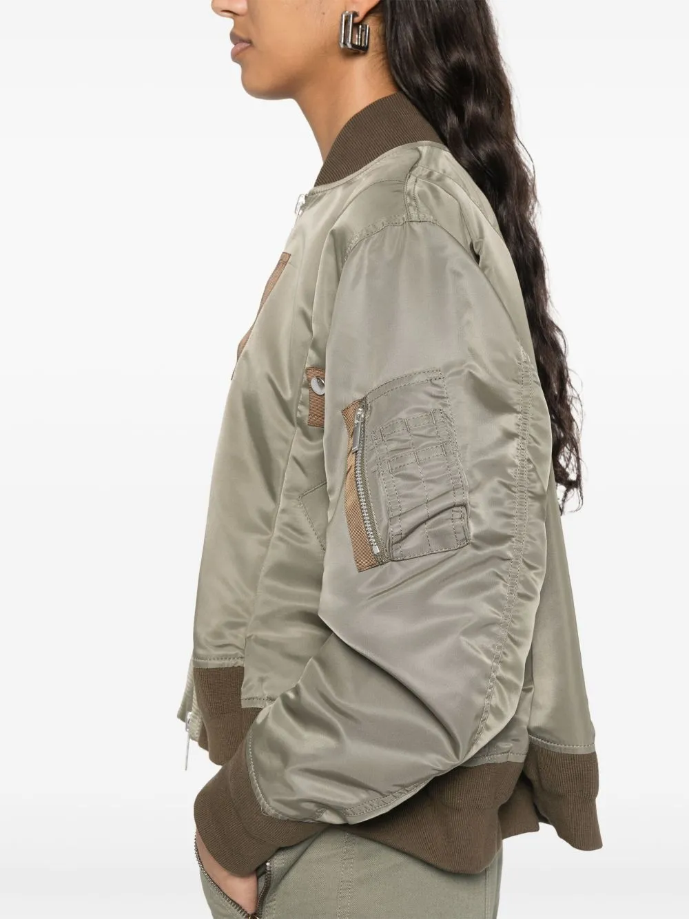 Nylon bomber jacket