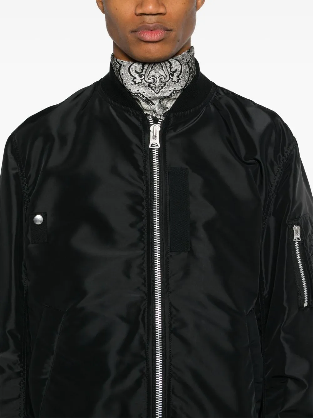 Nylon bomber jacket