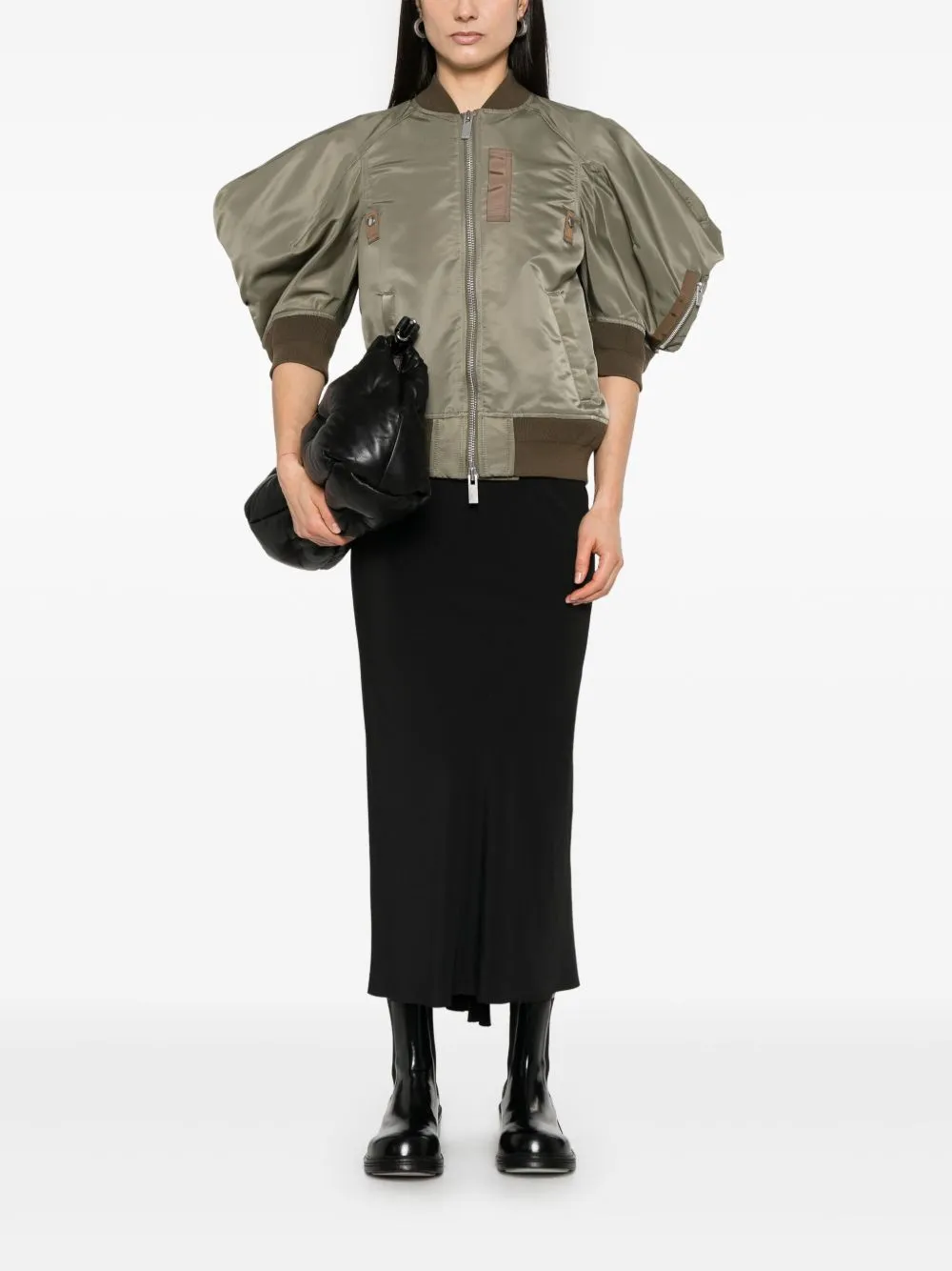 Nylon bomber jacket