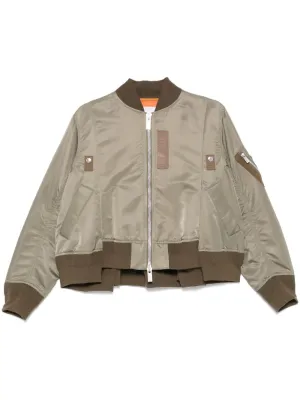 Nylon bomber jacket