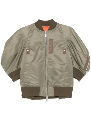 Nylon bomber jacket