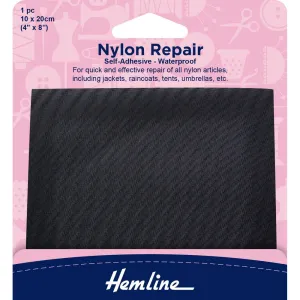 Nylon Repair Self Adhesive Patch Black