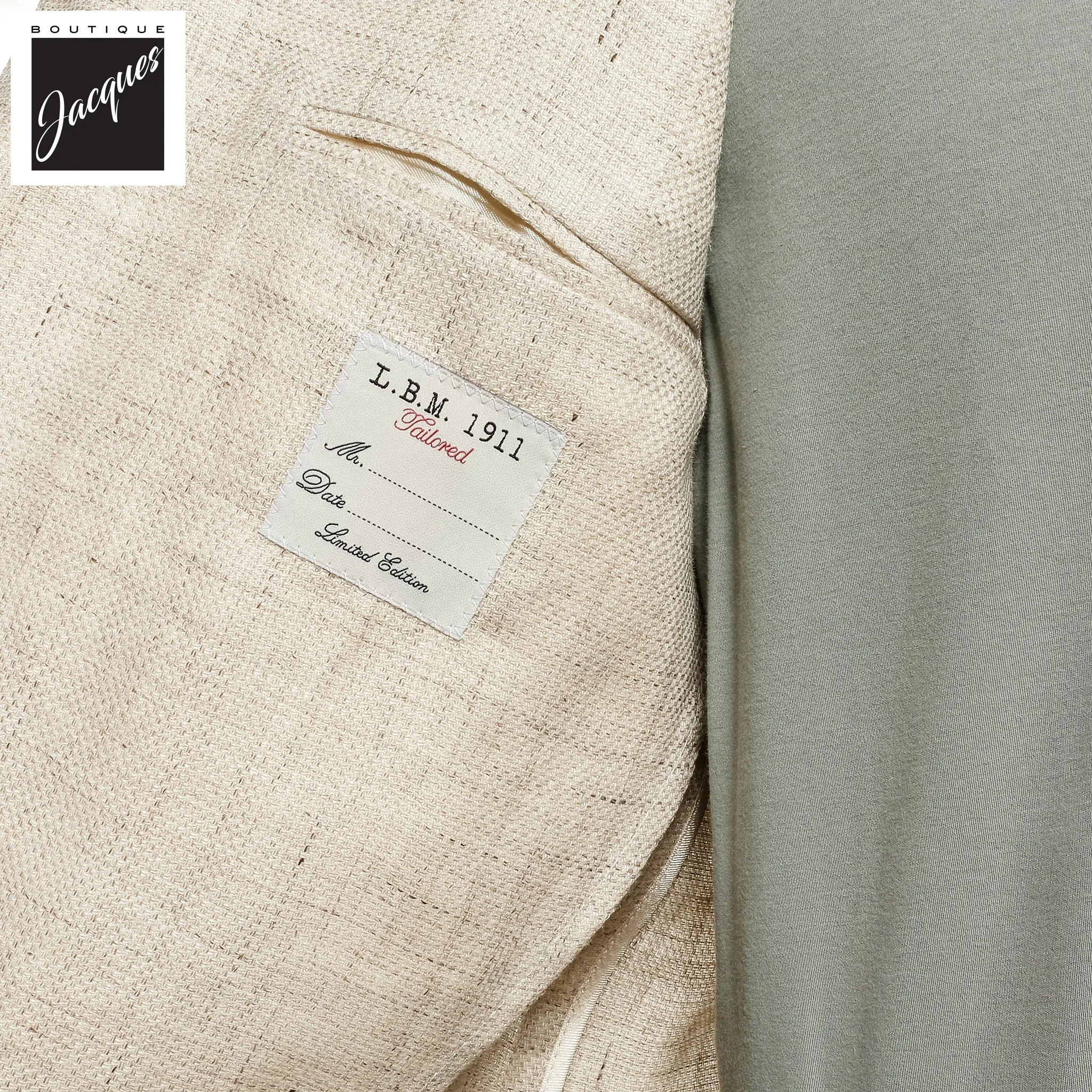 Oatmeal Linen Contemporary Fit Sport Jacket - L.B.M 1911