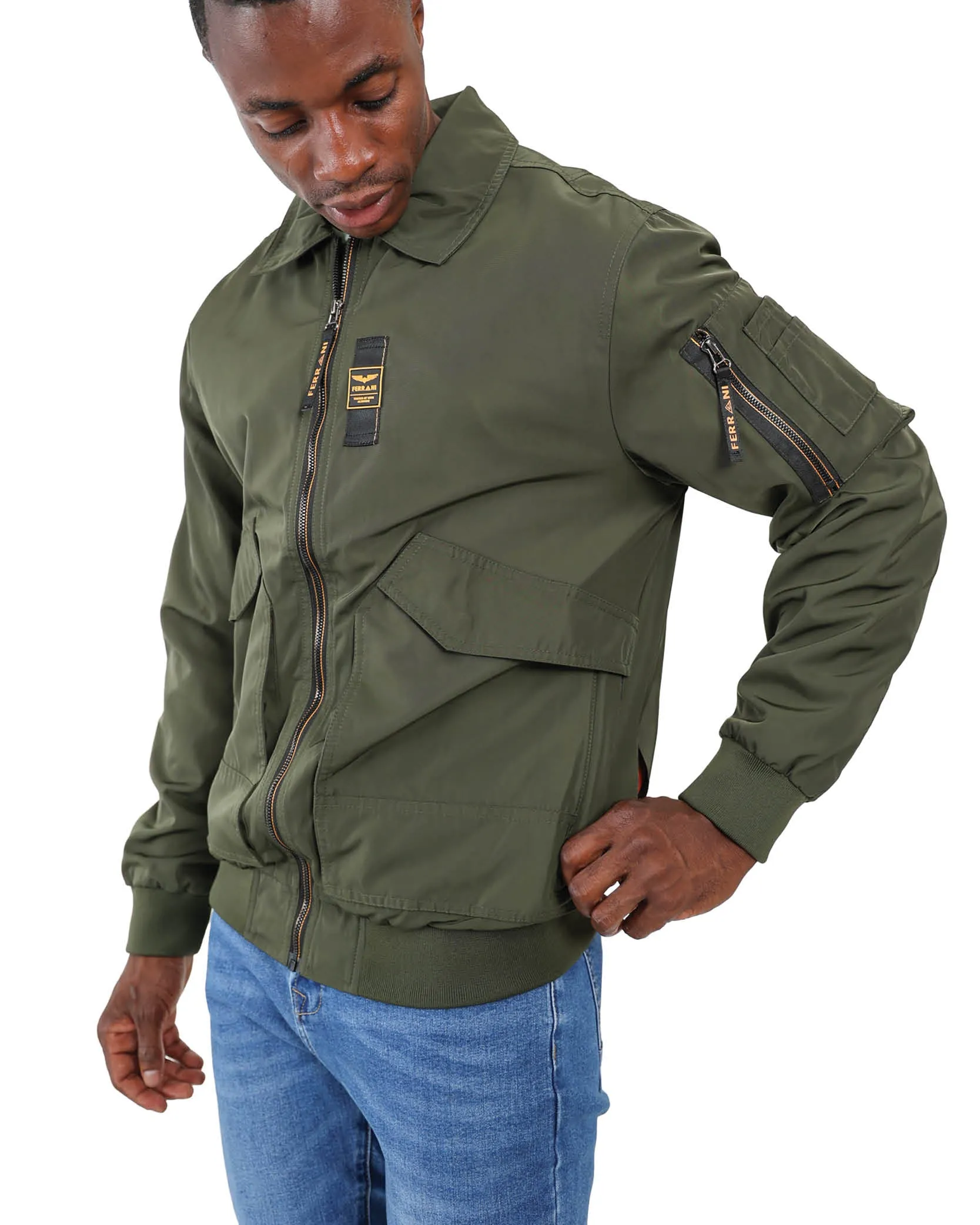 Olive Lightweight Bomber Jacket