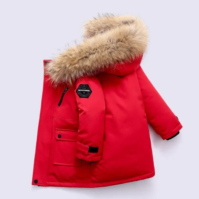 Orangemom Brand Children's Down Jacket Boys' Medium And Long 2021 New Children's Baby Thickened Jacket For Winter Season 2-12y