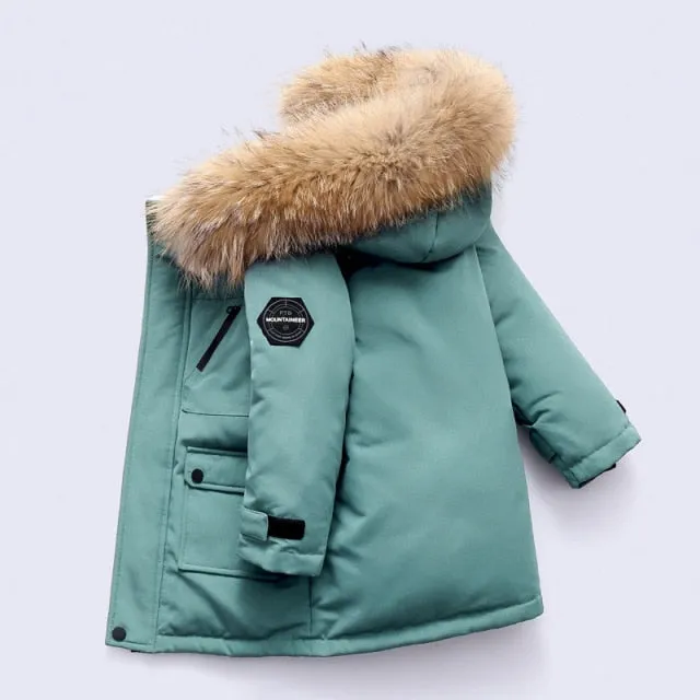 Orangemom Brand Children's Down Jacket Boys' Medium And Long 2021 New Children's Baby Thickened Jacket For Winter Season 2-12y