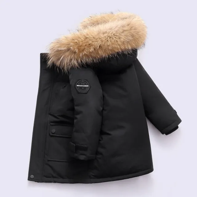 Orangemom Brand Children's Down Jacket Boys' Medium And Long 2021 New Children's Baby Thickened Jacket For Winter Season 2-12y