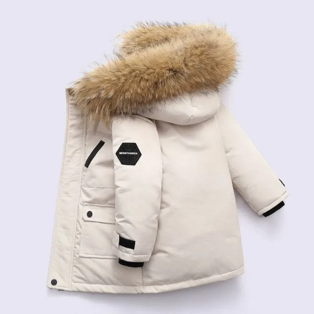 Orangemom Brand Children's Down Jacket Boys' Medium And Long 2021 New Children's Baby Thickened Jacket For Winter Season 2-12y