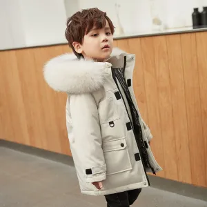 Orangemom Brand Children's Down Jacket Boys' Medium And Long 2021 New Children's Baby Thickened Jacket For Winter Season 2-12y