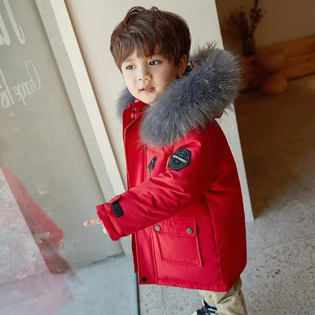 Orangemom Brand Children's Down Jacket Boys' Medium And Long 2021 New Children's Baby Thickened Jacket For Winter Season 2-12y