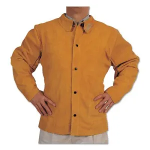 ORS Nasco Split Cowhide Leather Welding Jackets, 4X-Large, Golden Brown, Q-1-4XL
