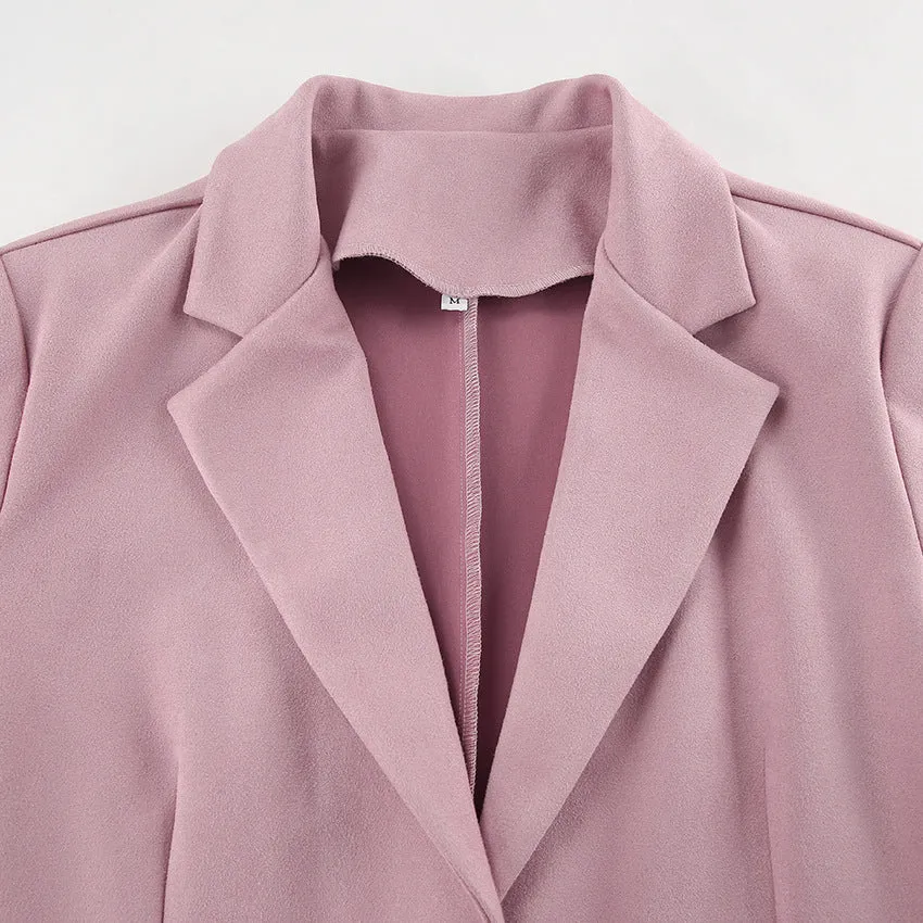 Oversized Long Sleeve Single Breasted Blazer