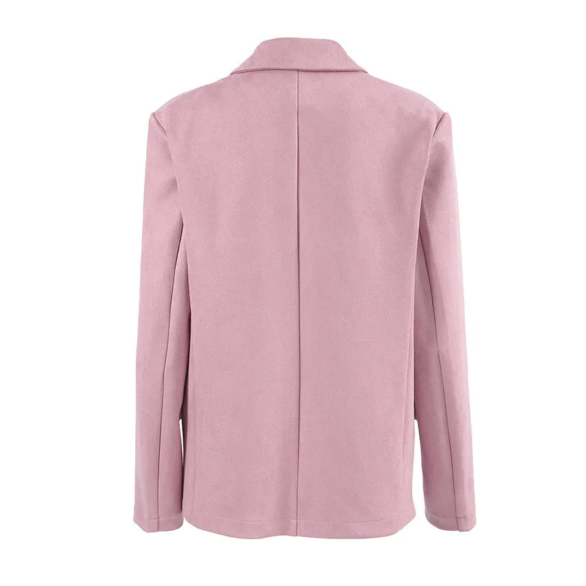 Oversized Long Sleeve Single Breasted Blazer