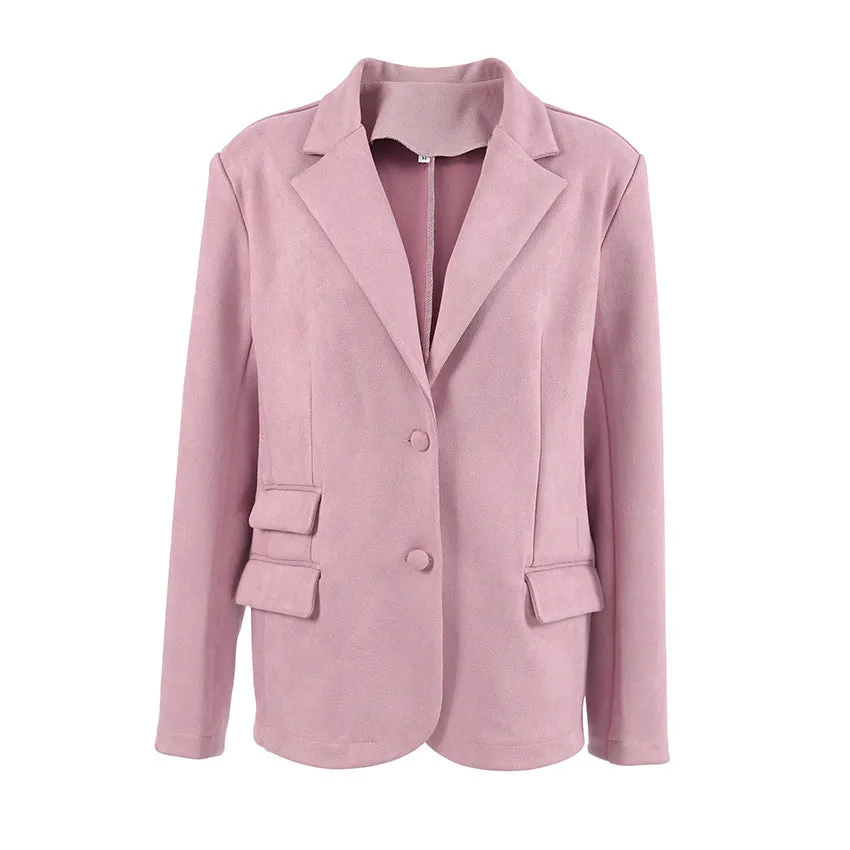 Oversized Long Sleeve Single Breasted Blazer