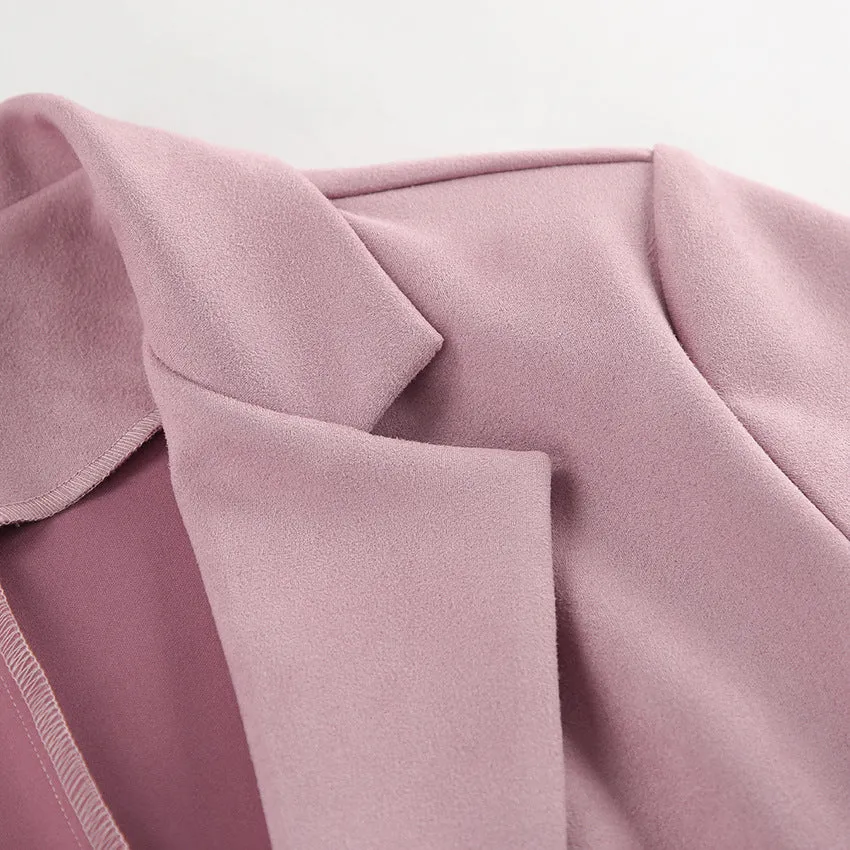 Oversized Long Sleeve Single Breasted Blazer