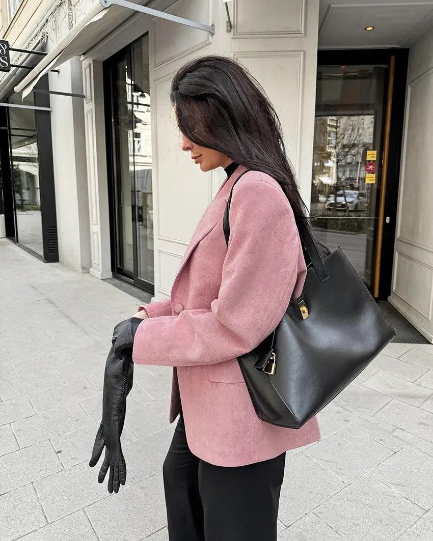 Oversized Long Sleeve Single Breasted Blazer