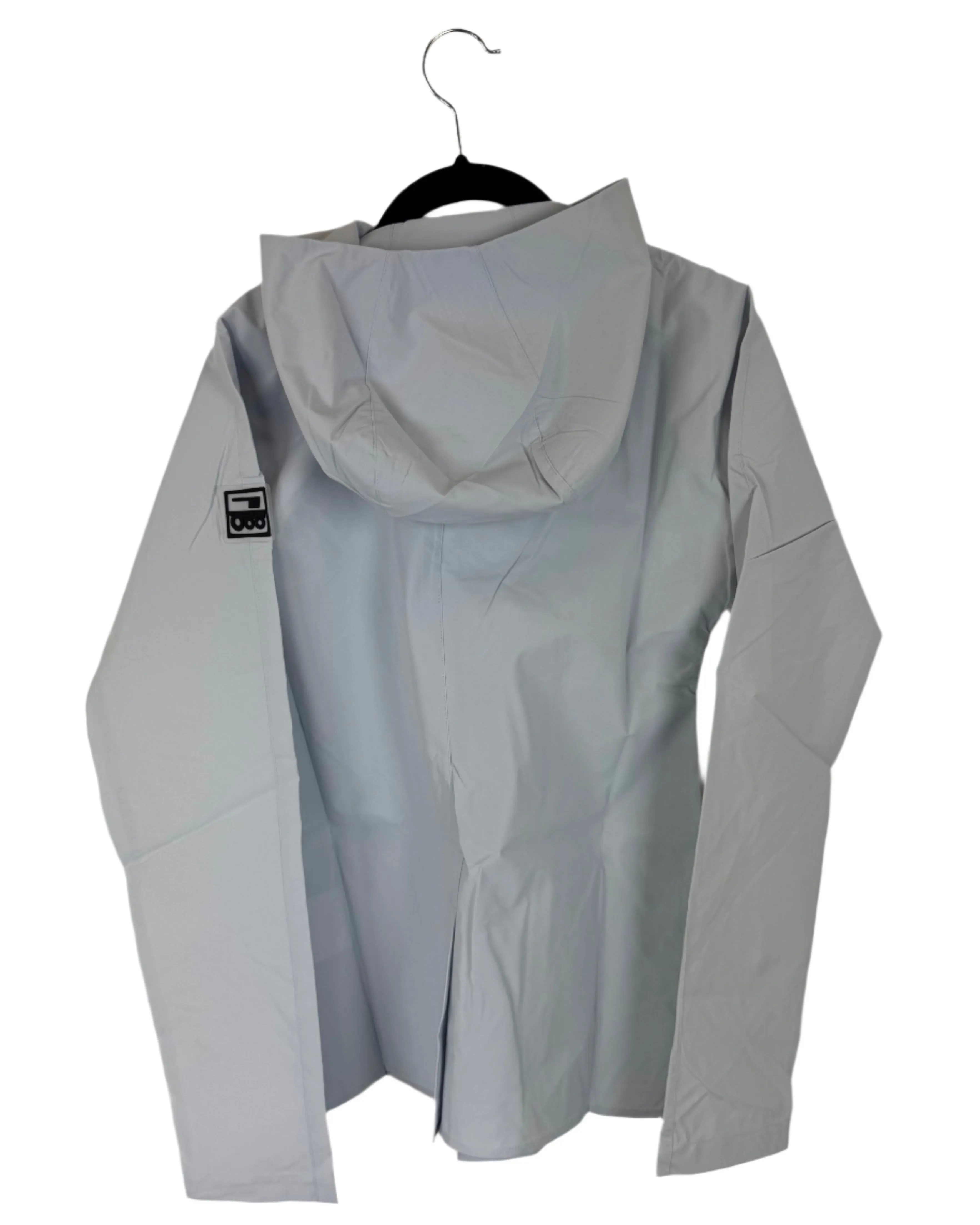 Pale Blue Raincoat With Hood - Size 0 - 8