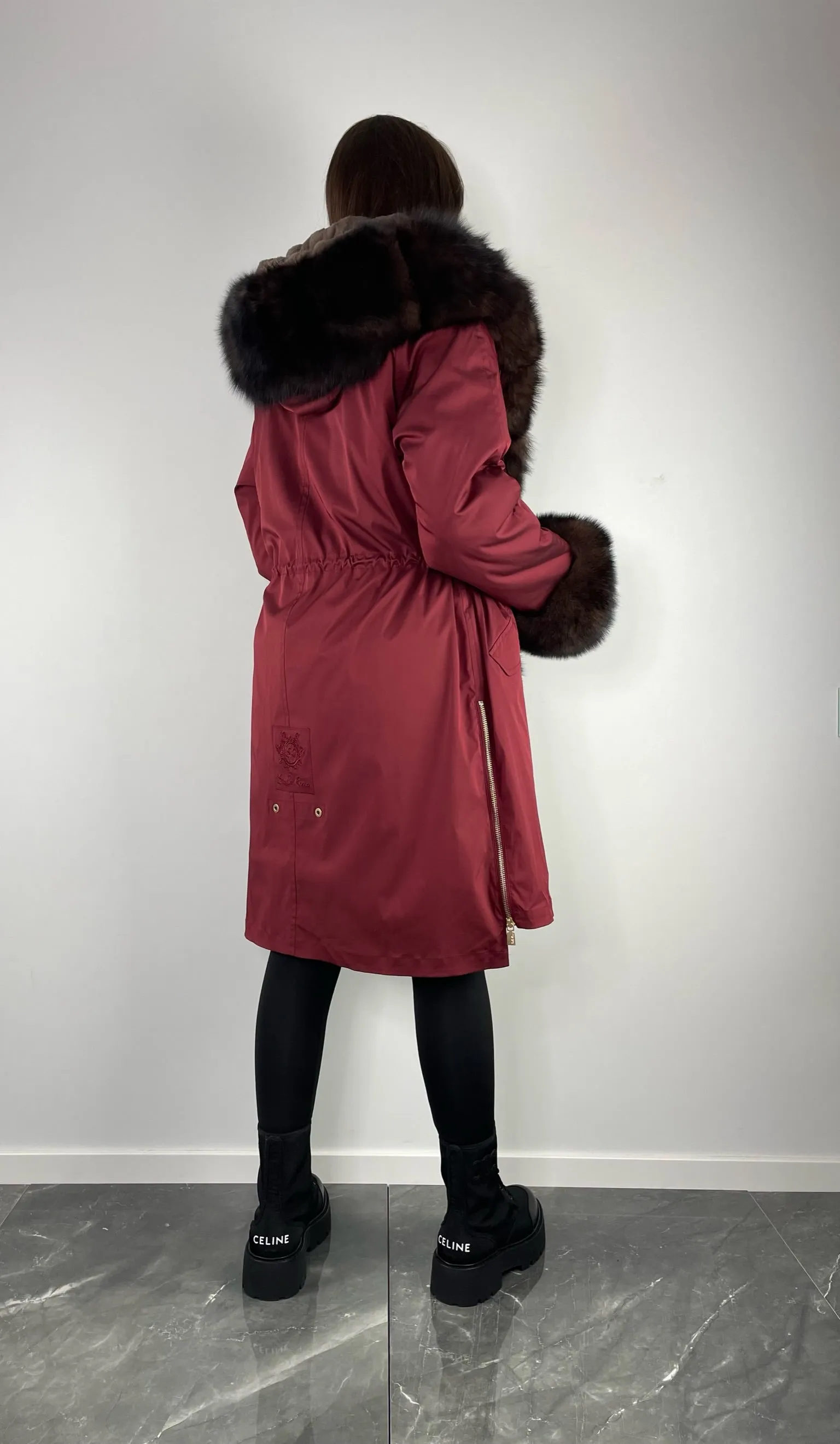 Parka LUX Bordo (193) / Brown (M3) / Rex for women 95 см