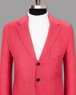 Peach Luxurious Linen Sports Blazer