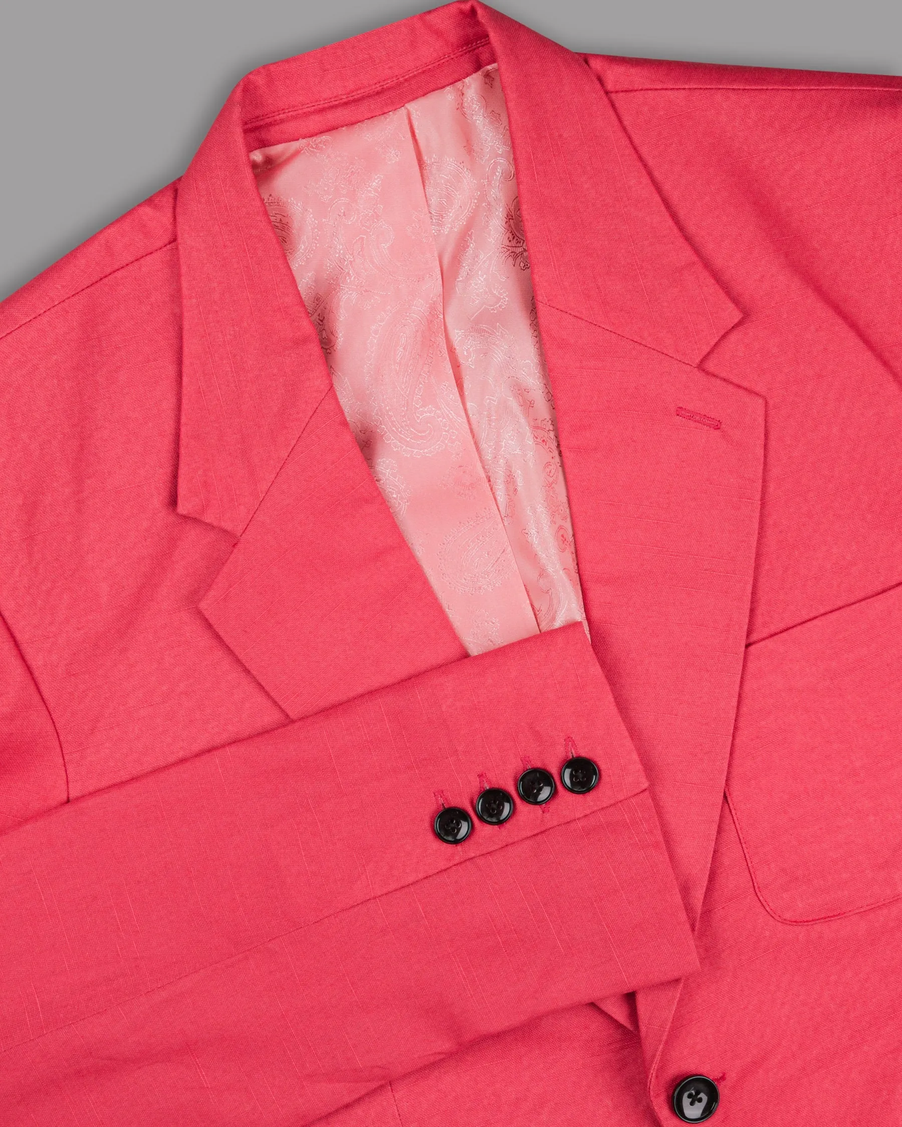 Peach Luxurious Linen Sports Blazer