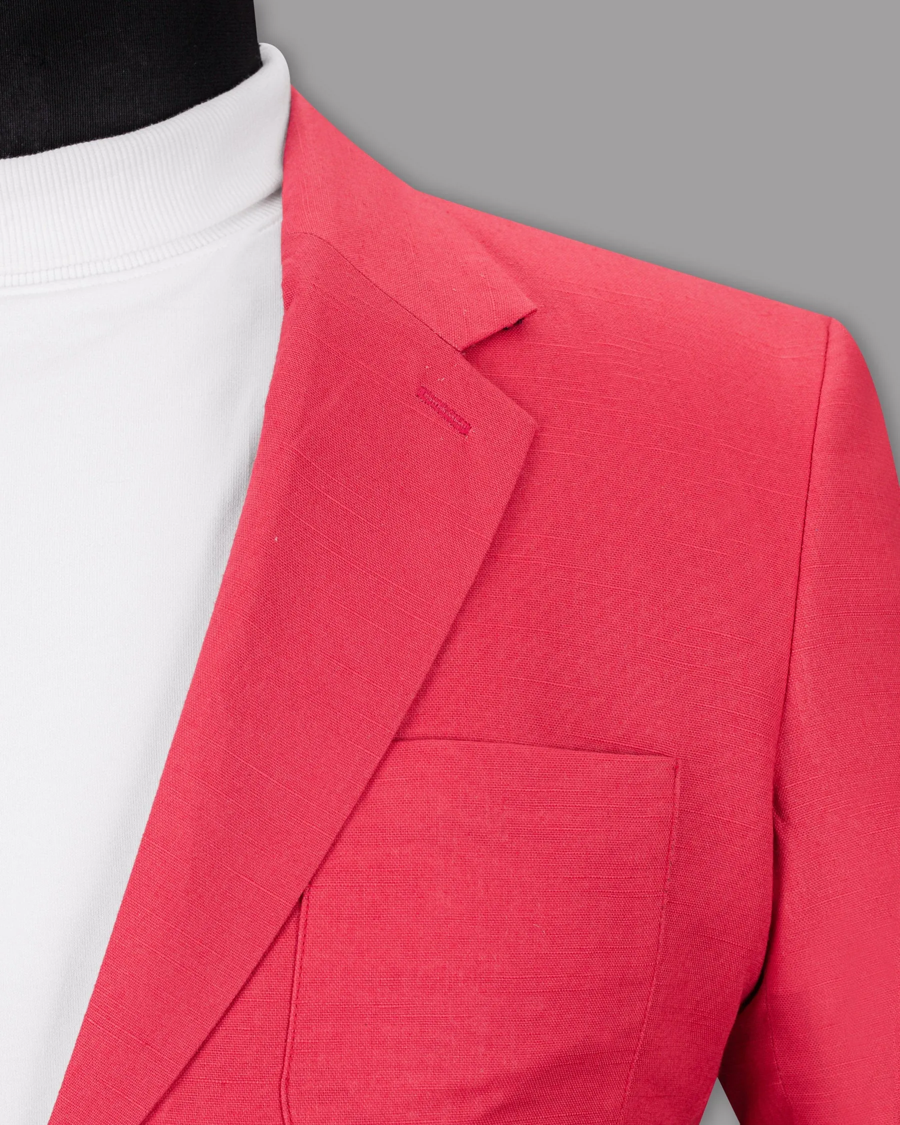 Peach Luxurious Linen Sports Blazer