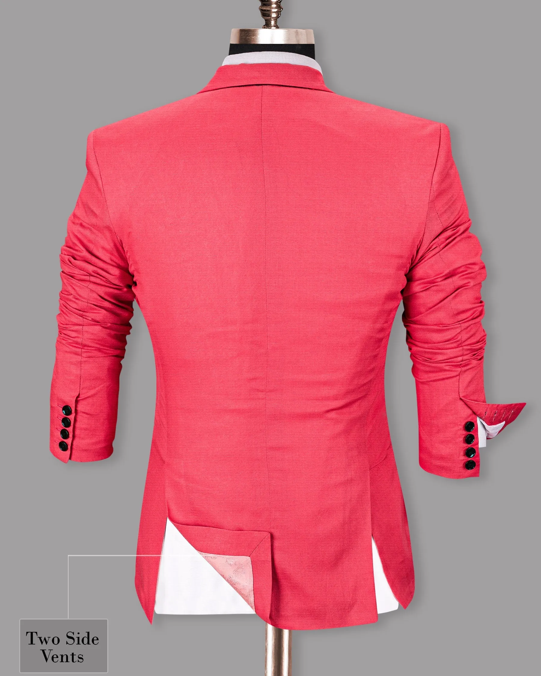 Peach Luxurious Linen Sports Blazer