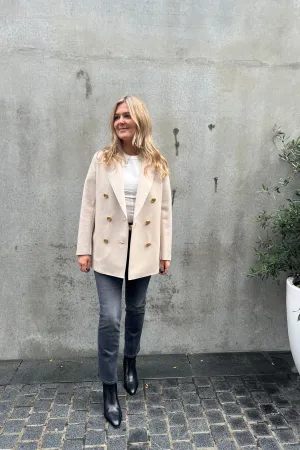 Peacoat Pressed Wool Almond