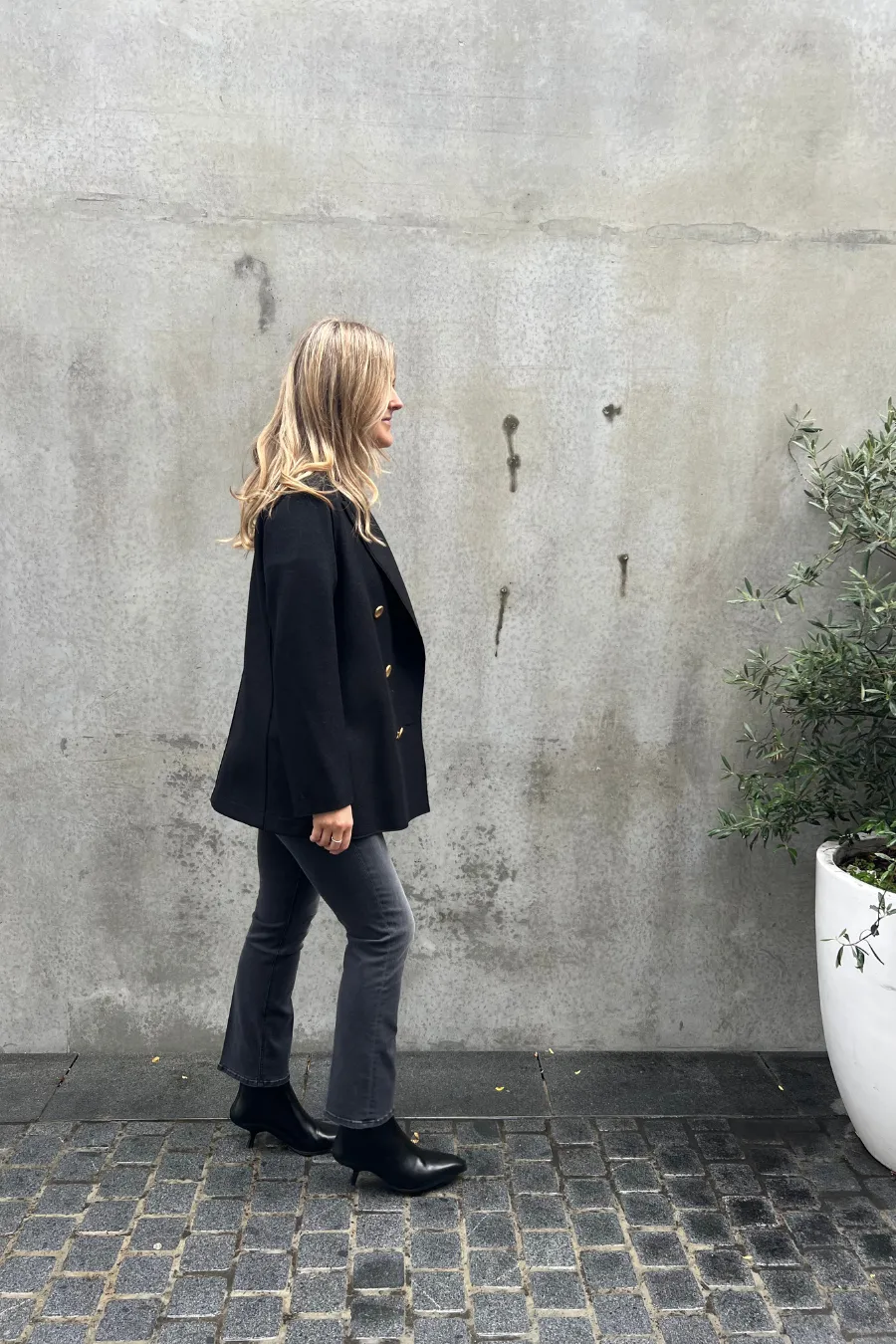Peacoat Pressed Wool Black