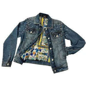Pearls Hand-Beaded Denim Jackets, Limited Edition-  GARDEN OF THE NILE