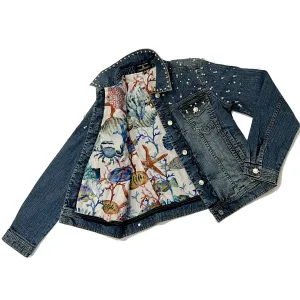 Pearls Hand-Beaded Denim Jackets, Limited Edition- HUMMINGBIRD