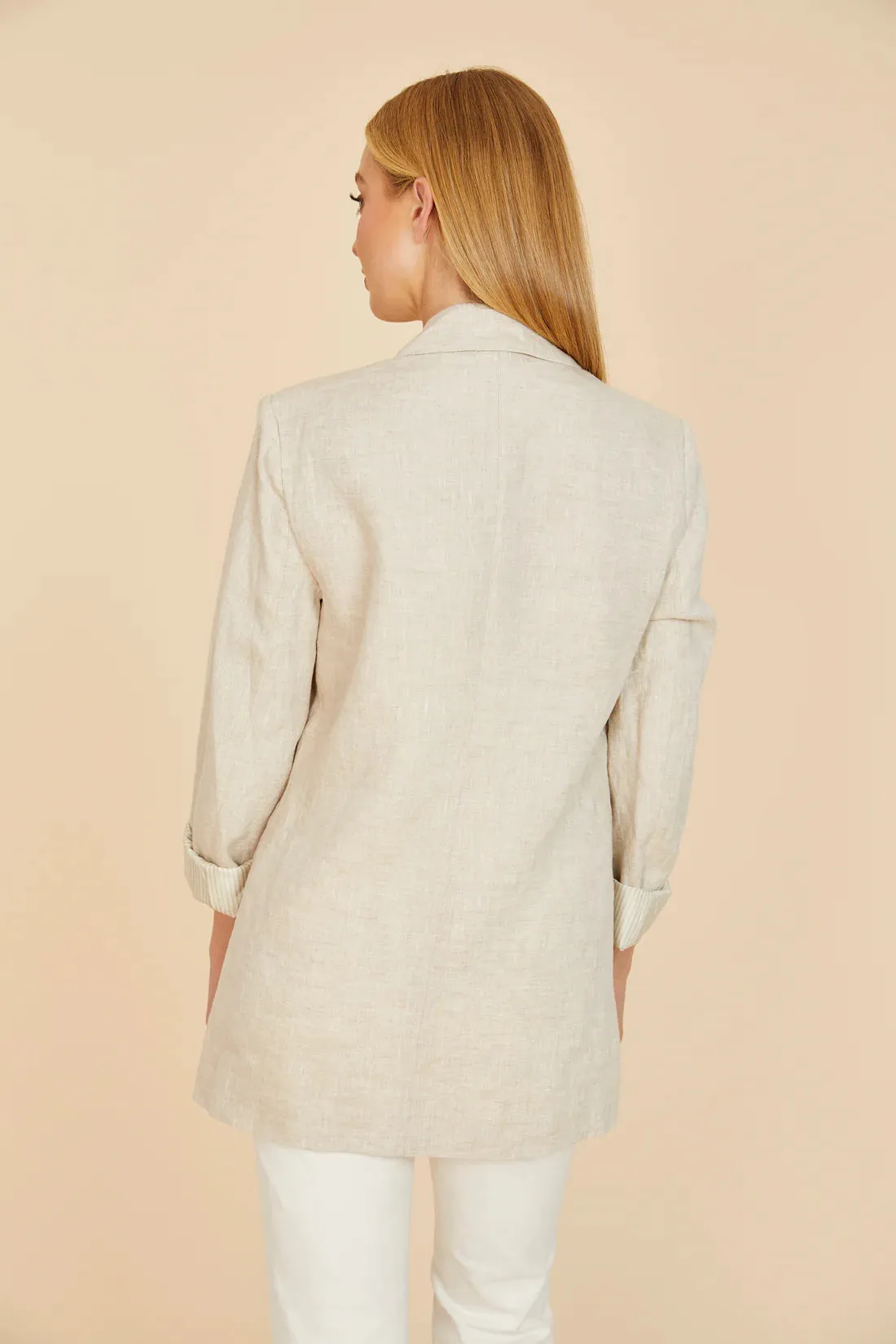 Pin Stripe Linen Blazer 75448