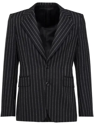Pinstripe single-breasted jacket