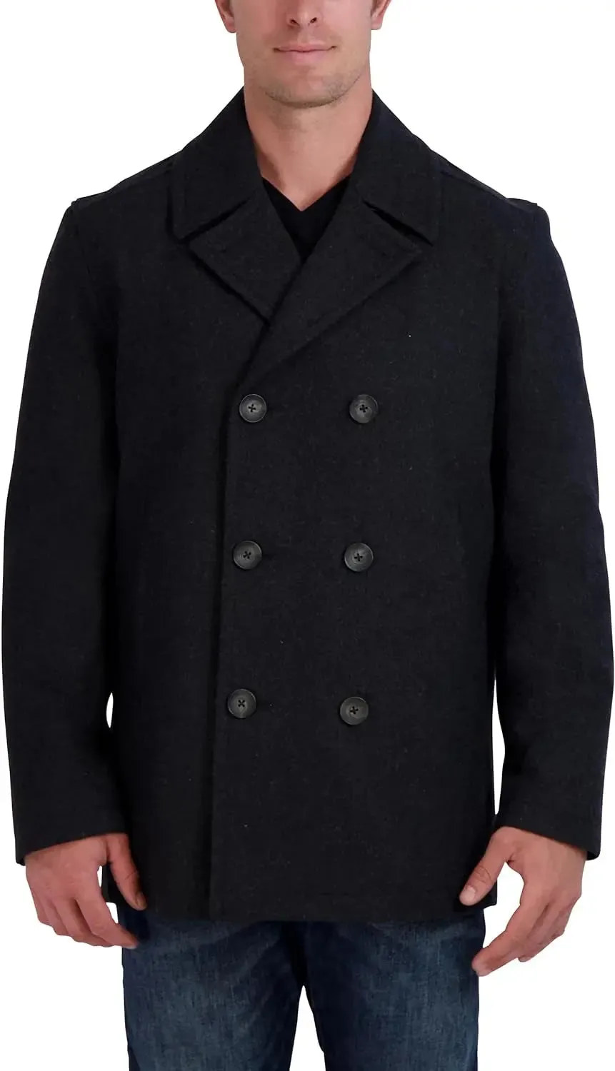 Plus Sized Men's Peacoat in Wool by Nautica