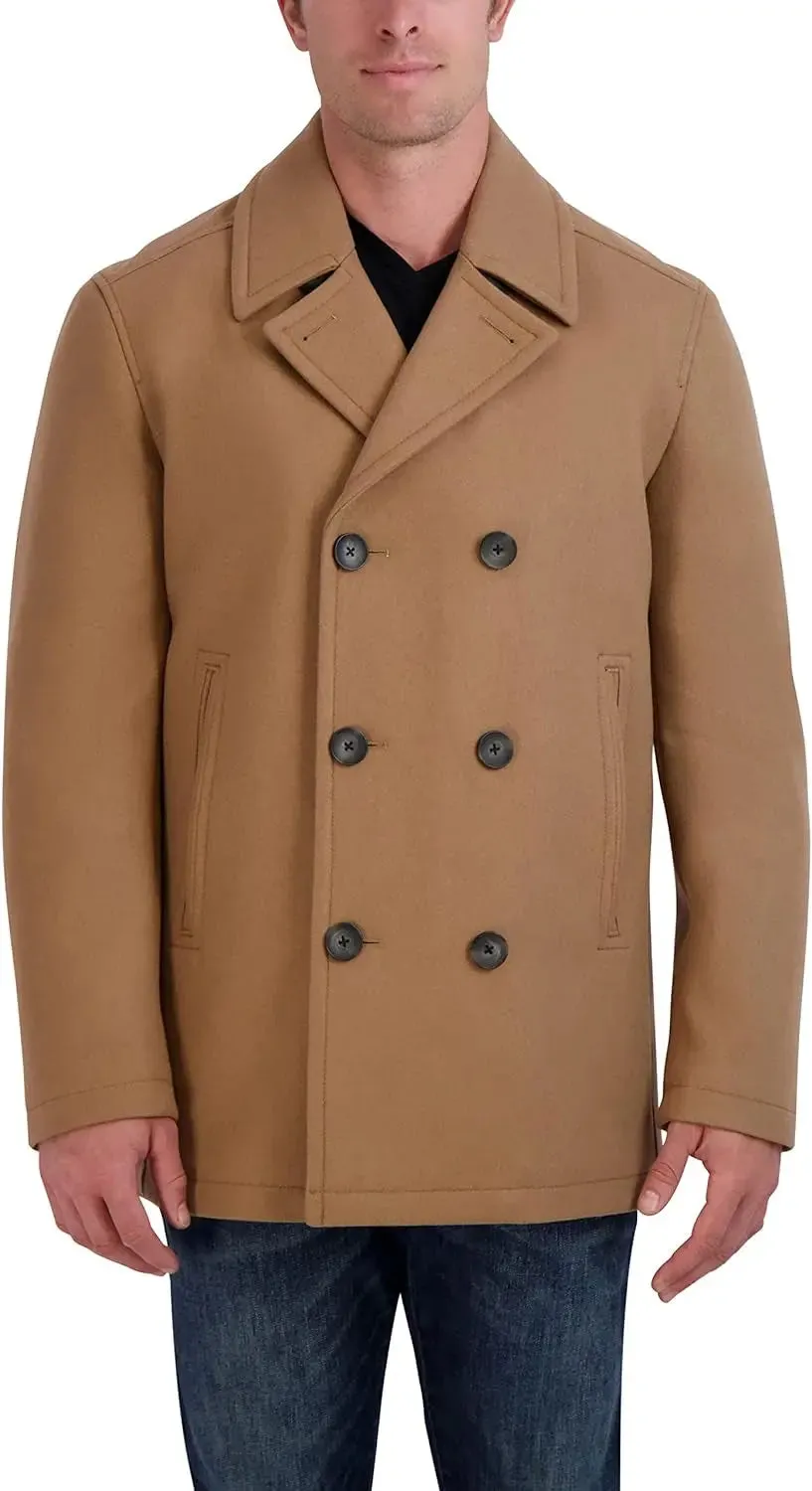 Plus Sized Men's Peacoat in Wool by Nautica